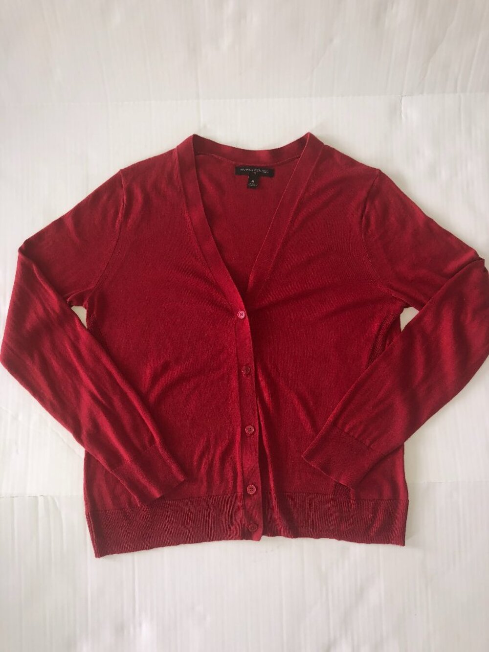 Banana Republic Factory Forever V-Neck Cardigan Sweater Red Size Medium